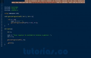 Recursividad Visual C Serie Progresiva Doble Mas Fraccion