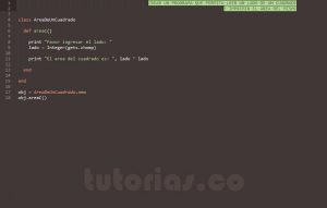 programacion en ruby: area de un cuadrado