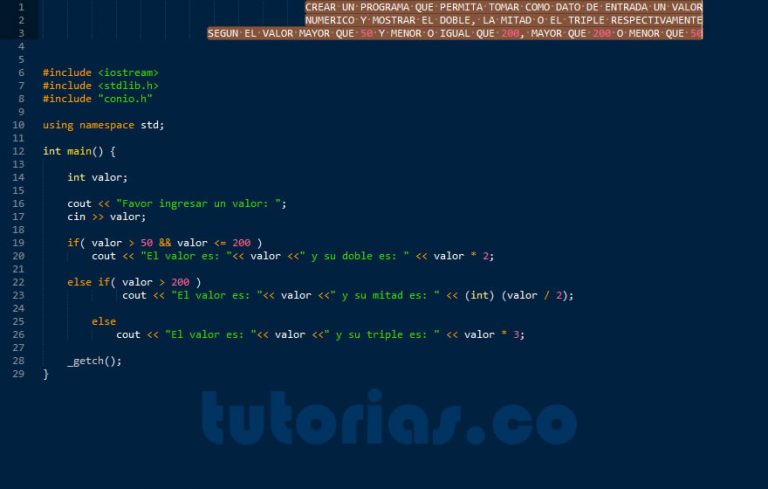 Sentencia If Else Visual C Doble Mitad Y Triple Valor Tutorias Co
