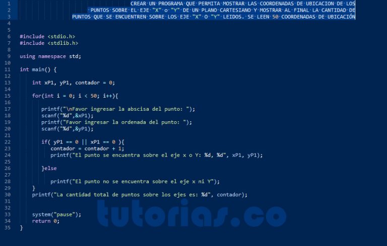 Ciclo For Turbo C Cantidad De Puntos Sobre Los Ejes X O Y Tutorias Co