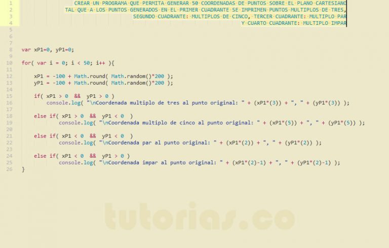 Ciclo For Javascript Coordenadas Multiplos Tutorias Co