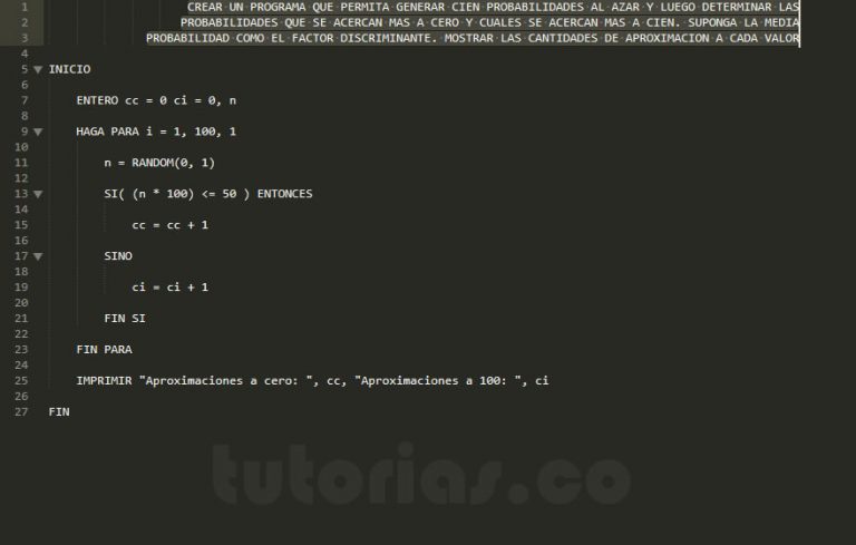 Ciclo Para Pseudocodigo Aproximacion A Cero Y Cien Tutorias Co