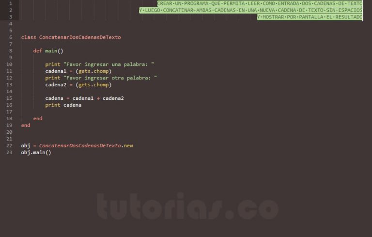 Poo Ruby Concatenar Dos Cadenas De Texto Tutorias Co