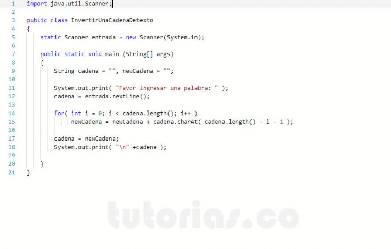 Funciones Java Invertir Una Cadena De Texto Tutorias Co