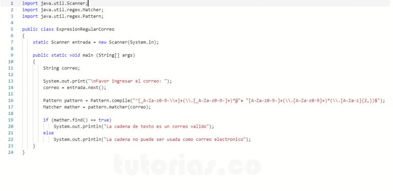 Funciones Java Expresion Regular Correo Electronico Tutorias Co