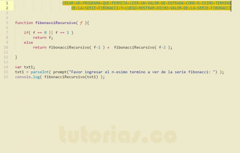 Recursividad Javascript Funcion Fibonacci Nesimo Termino Tutorias Co