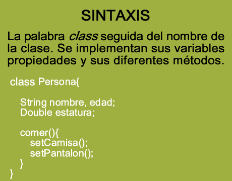 sintaxis POO