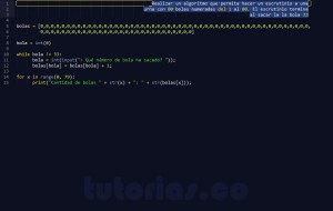 programacion en python: el escrutinio de bolas