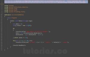 programacion en c#: escrutinio de bolas