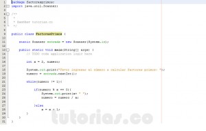 programacion en java: factores primos
