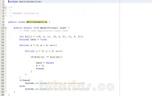 programacion en java: determinar matriz simétrica