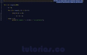 programacion en python: numeros perfectos