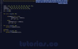 programacion en python: particionar vector