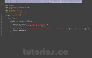 programacion en c#: la suma del 1 al n