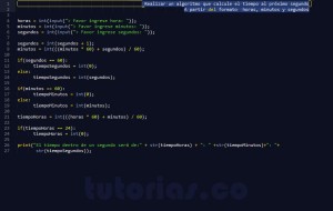 programacion en python: el tiempo al proximo segundo