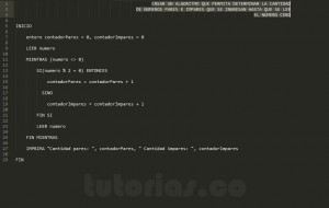 algoritmos: cantidad de numeros pares e impares