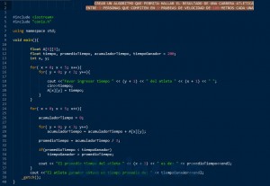 programacion en C++: resultado carrera atletica