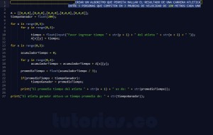 programacion en python: resultado carrera atletica