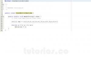 programacion en java: generar la matriz identidad