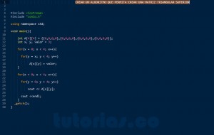 programacion en C++: crear matriz triangular superior