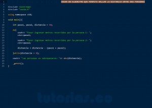 programacion en C++: distancia entre dos personas