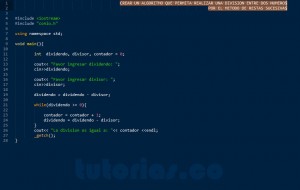 programacion en C++: division por restas sucesivas