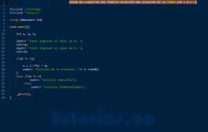 programacion en C++: ecuacion de primer grado