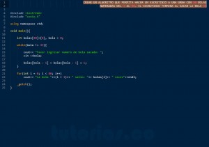 programacion en C++: escrutinio de bolas