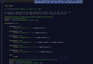 programacion en python: funciones trigonometricas