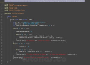 programacion en c#: inventario de un almacen