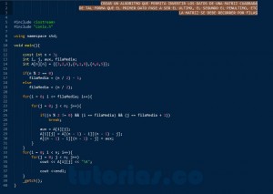 programacion en C++: invertir matriz cuadrada