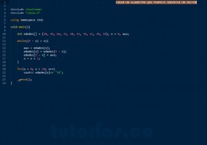 programacion en C++: invertir un vector