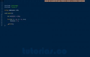 programacion en C++: crear matriz identidad