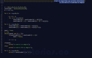 programacion en python: matriz magica