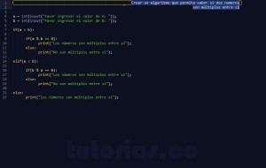 programacion en python: multiplos entre si