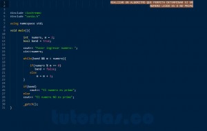 programacion en C++: numero primo