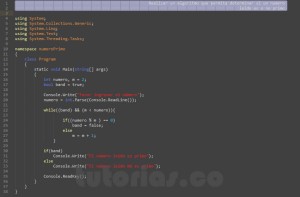 programacion en c#: numero primo