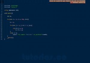 programacion en C++: numeros perfectos