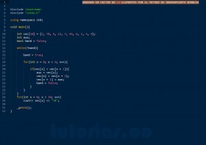 programacion en C++: ordenamiento burbuja
