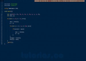 programacion en C++: ordenamiento seleccion
