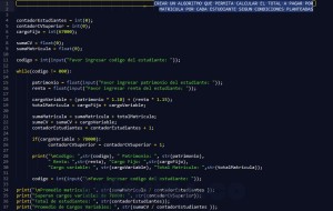 programacion en python: calcular el pago de matricula
