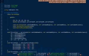 programacion en C++: porcentaje de personas