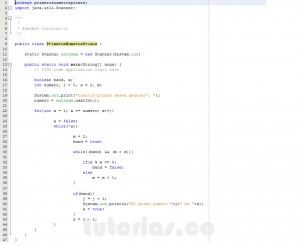 programacion en java: primeros numeros primos