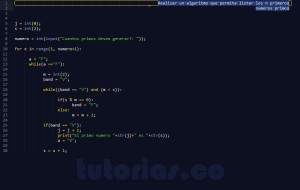 programacion en python: primeros numeros primos