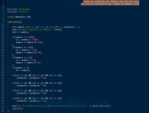 programacion en C++: producto de cifras diferentes