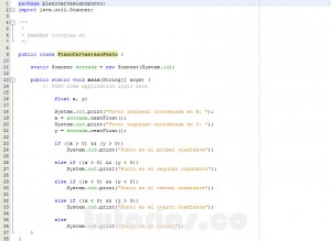 programacion en java: cuadrante de un punto sobre el plano