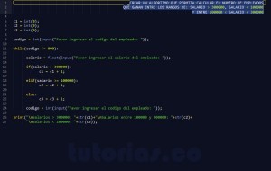 programacion en python: rango de salario