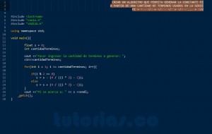 programacion en C++: serie matematica PI