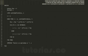 algoritmos: serie matematica SENO