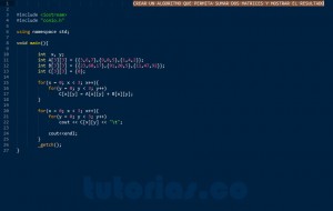 programacion en C++: suma de matrices